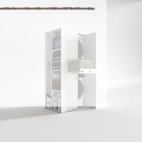 Kenzlife çamaşır-kurutma makinesi dolabı ahi evran sol byz 187*090*60 çekmeceli banyo