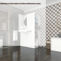 Kenzlife çamaşır-kurutma makinesi dolabı biruni byz 187*110*60 çekmeceli raflı banyo
