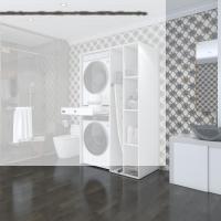 Kenzlife çamaşır-kurutma makinesi dolabı gutas sağ byz 187*120*60 çekmeceli banyo