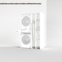 Kenzlife çamaşır-kurutma makinesi dolabı gutas sağ byz 187*120*60 çekmeceli banyo