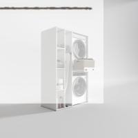 Kenzlife çamaşır-kurutma makinesi dolabı gutas sol byz 187*120*60 çekmeceli banyo