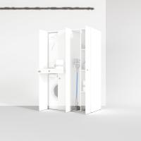 Kenzlife çamaşır-kurutma makinesi dolabı şahrur sağ byz 187*120*60 çekmeceli banyo