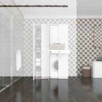 Kenzlife çamaşır-kurutma makinesi dolabı şahrur sol byz 187*120*60 çekmeceli banyo