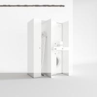 Kenzlife çamaşır-kurutma makinesi dolabı şahrur sol byz 187*120*60 çekmeceli banyo