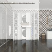 Kenzlife çamaşır-kurutma makinesi dolabı nazzam byz 187*170*60 çekmeceli raflı banyo