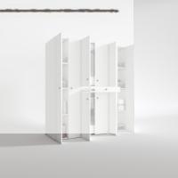 Kenzlife çamaşır-kurutma makinesi dolabı nazzam byz 187*170*60 çekmeceli raflı banyo
