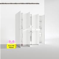 Kenzlife çamaşır-kurutma makinesi dolabı nazzam byz 187*170*60 çekmeceli raflı + tekli duvar rafı hediye