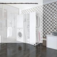 Kenzlife çamaşır-kurutma makinesi dolabı ve giysi dolabı kazvini sağ byz 180*160*60  banyo
