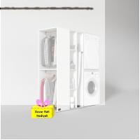 Kenzlife çamaşır-kurutma makinesi dolabı ve giysi dolabı kazvini sol byz 180*160*60  + tekli duvar rafı hediye