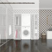 Kenzlife çamaşır-kurutma makinesi dolabı ve giysi dolabı cevheri sağ byz 180*170*60  banyo