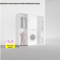 Kenzlife çamaşır-kurutma makinesi dolabı ve giysi dolabı cevheri sağ byz 180*170*60  + tekli duvar rafı hediye