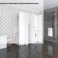 Kenzlife çamaşır-kurutma makinesi dolabı ve giysi dolabı çekmeceli eşari sol byz 187*160*60  banyo