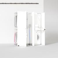 Kenzlife çamaşır-kurutma makinesi dolabı ve giysi dolabı çekmeceli eşari sol byz 187*160*60  banyo