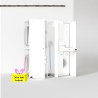 Kenzlife çamaşır-kurutma makinesi dolabı ve giysi dolabı çekmeceli eşari sol byz 187*160*60  + tekli duvar rafı hediye