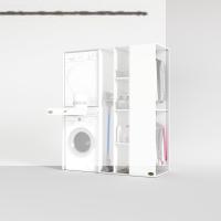 Kenzlife çamaşır-kurutma makinesi dolabı ve giysi dolabı çekmeceli attar sağ byz 187*160*60  banyo