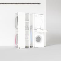 Kenzlife çamaşır-kurutma makinesi dolabı ve giysi dolabı çekmeceli attar sol byz 187*160*60  banyo
