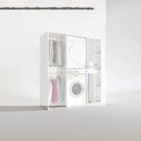 Kenzlife çamaşır-kurutma makinesi dolabı ve giysi dolabı çekmeceli hattab sağ raf byz 187*160*60  banyo