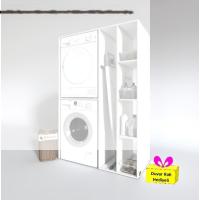 Kenzlife çamaşır-kurutma makinesi dolabı alyusha byz 180*120*60 banyo arkalıksız + tekli duvar rafı hediyeli