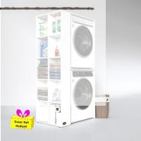 Kenzlife çamaşır-kurutma makinesi dolabı bolodenka sol byz 180*090*60 banyo arkalıksız + tekli duvar rafı hediyeli