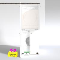 Kenzlife çamaşır-kurutma makinesi dolabı kapaklı jelena byz 180*70*60 banyo çift katlı arkalıksız + tekli duvar rafı hediyeli