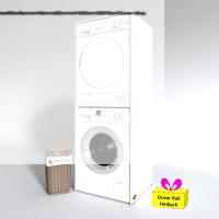 Kenzlife çamaşır-kurutma makinesi dolabı zakhar byz 180*70*60 banyo arkalıksız + tekli duvar rafı hediyeli