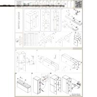 Kenzlife çamaşır-kurutma makinesi dolabı kapaklı yaromira sol byz 180*120*60 banyo arkalıksız + tekli duvar rafı hediyeli