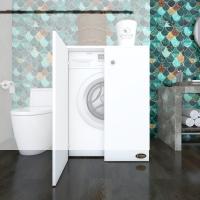 Kenzlife çamaşır&kurutma makinesi dolabı büyük boy kapaklı lubmila byz 100*80*70 banyo ofis kapaklı arkalıksız