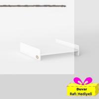 Kenzlife çamaşır&kurutma makinesi dolabı hedeon byz 015*80*70 banyo aparatı arkalıksız büyük boy xlarge + tekli duvar rafı hediyeli