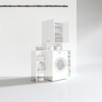 Kenzlife çamaşır makinesi dolabı sinemmaks byz 180*096*30 banyo kapaklı arkalıklı raflı
