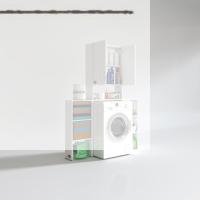 Kenzlife çamaşır makinesi dolabı veronikamaks byz 180*096*20 banyo kapaklı arkalıksız raflı