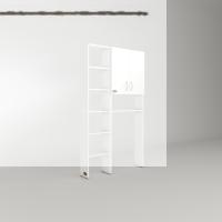 Kenzlife çamaşır makinesi dolabı veronikamaks byz 180*096*20 banyo kapaklı arkalıksız raflı