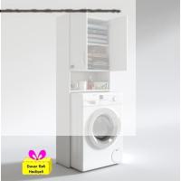 Kenzlife çamaşır makinesi dolabı sinem byz 180*066*30 banyo arkalıklı + tekli duvar rafı hediyeli