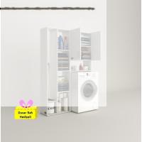 Kenzlife çamaşır makinesi dolabı sinemmega byz 180*156*30 banyo arkalıklı + tekli duvar rafı hediyeli