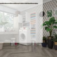 Kenzlife çamaşır makinesi dolabı hayzummaks byz 180*096*55 banyo kiler çift kapaklı arkalıklı