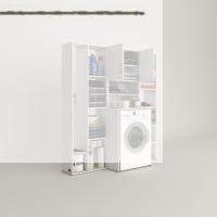Kenzlife çamaşır makinesi dolabı hayzummega byz 180*156*55 banyo kiler çift kapaklı arkalıklı