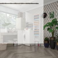 Kenzlife çamaşır makinesi dolabı kasparovmaks byz 180*096*55-20 banyo kapaklı arkalıksız
