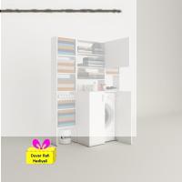 Kenzlife çamaşır makinesi dolabı kasparovmaksduble byz kurutma dolabı + tekli duvar rafı hediyeli
