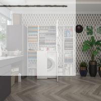 Kenzlife çamaşır makinesi dolabı kasparovmega byz 180*156*55-20 banyo kapaklı arkalıksız