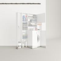 Kenzlife çamaşır makinesi dolabı kasparovmega byz 180*156*55-20 banyo kapaklı arkalıksız