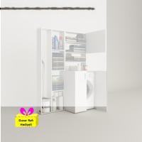Kenzlife çamaşır makinesi dolabı kasparovsüpürge byz kurutma dolabı + tekli duvar rafı hediyeli