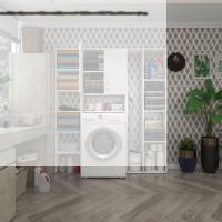 Kenzlife çamaşır makinesi dolabı veronikamega byz 180*156*20 banyo arkalıksız raflı