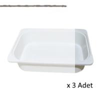 Kenzlife çamaşır mutfak sepeti byz 10*040*30 plastik sepet 03 adet
