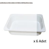 Kenzlife çamaşır mutfak sepeti byz 10*040*30 plastik sepet 06 adet