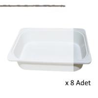 Kenzlife çamaşır mutfak sepeti byz 10*040*30 plastik sepet 08 adet