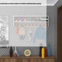 Kenzlife elbise askılığı askılık zeytuni crd 35*100*20 siyah 8 adet askı portmanto raflı