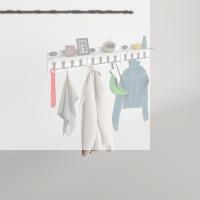 Kenzlife elbise askılığı karayemiş3 byz 26*114*12 vestiyer portmanto askı askılık 12 adet askı