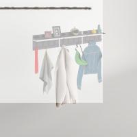 Kenzlife elbise askılığı karayemiş3 gri 26*114*12 vestiyer portmanto askı askılık 12 adet askı