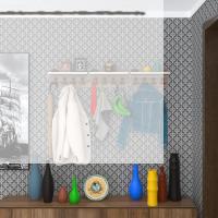 Kenzlife elbise askılığı karayemiş3 crd 26*114*12 vestiyer portmanto askı askılık 12 adet askı