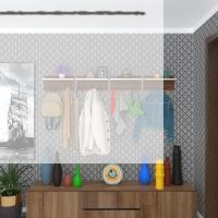 Kenzlife elbise askılığı karayemiş4 cvz 26*152*12 vestiyer portmanto askı askılık 16 adet askı