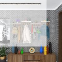 Kenzlife elbise askılığı karayemiş4 crd 26*152*12 vestiyer portmanto askı askılık 16 adet askı